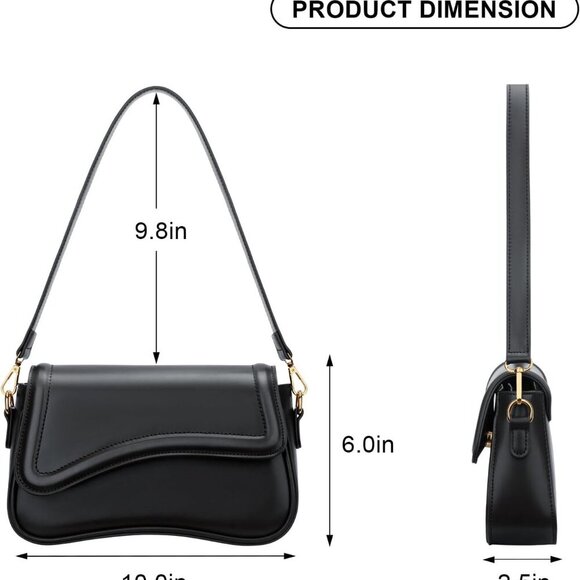 Shoulder Bag for Women Small Clutch Purses Cute Hobo Handbag Trendy Underarm Bag - Picture 5 of 7